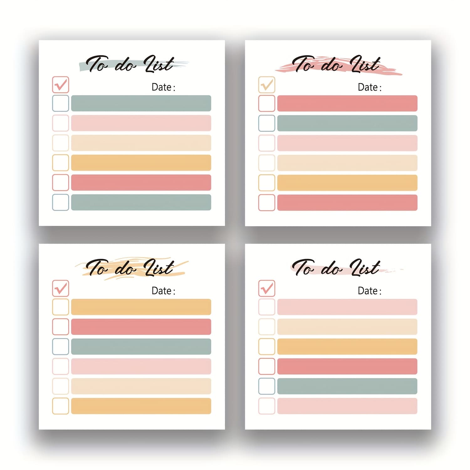 TEMU Soft Hue Check Random 1pc/4pcs 3x3 Inch Sticky Notes Set, Vintage Memo Pads With High-adhesive, Post Reusable Tearable It Notes For Journal Planners Office School Home, Bulk Retro Stationery Gift