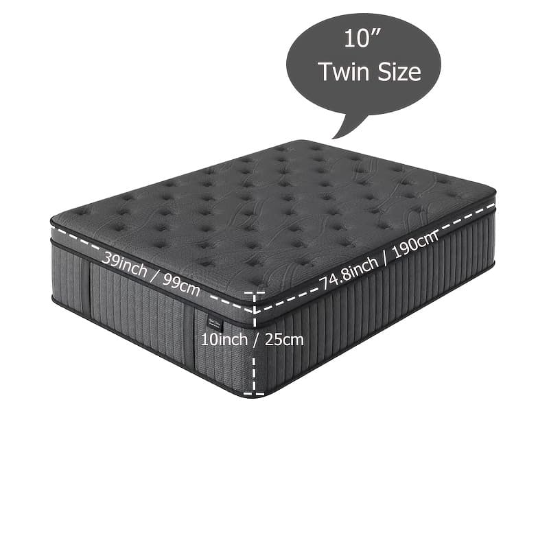 TEMU 10-inch, 12-inch, 14-inch Hybrid Full Mattress, Full Mattress, Queen Mattress - In Multiple Sizes And Styles, Ergonomically Designed, Memory Foam And , Medium