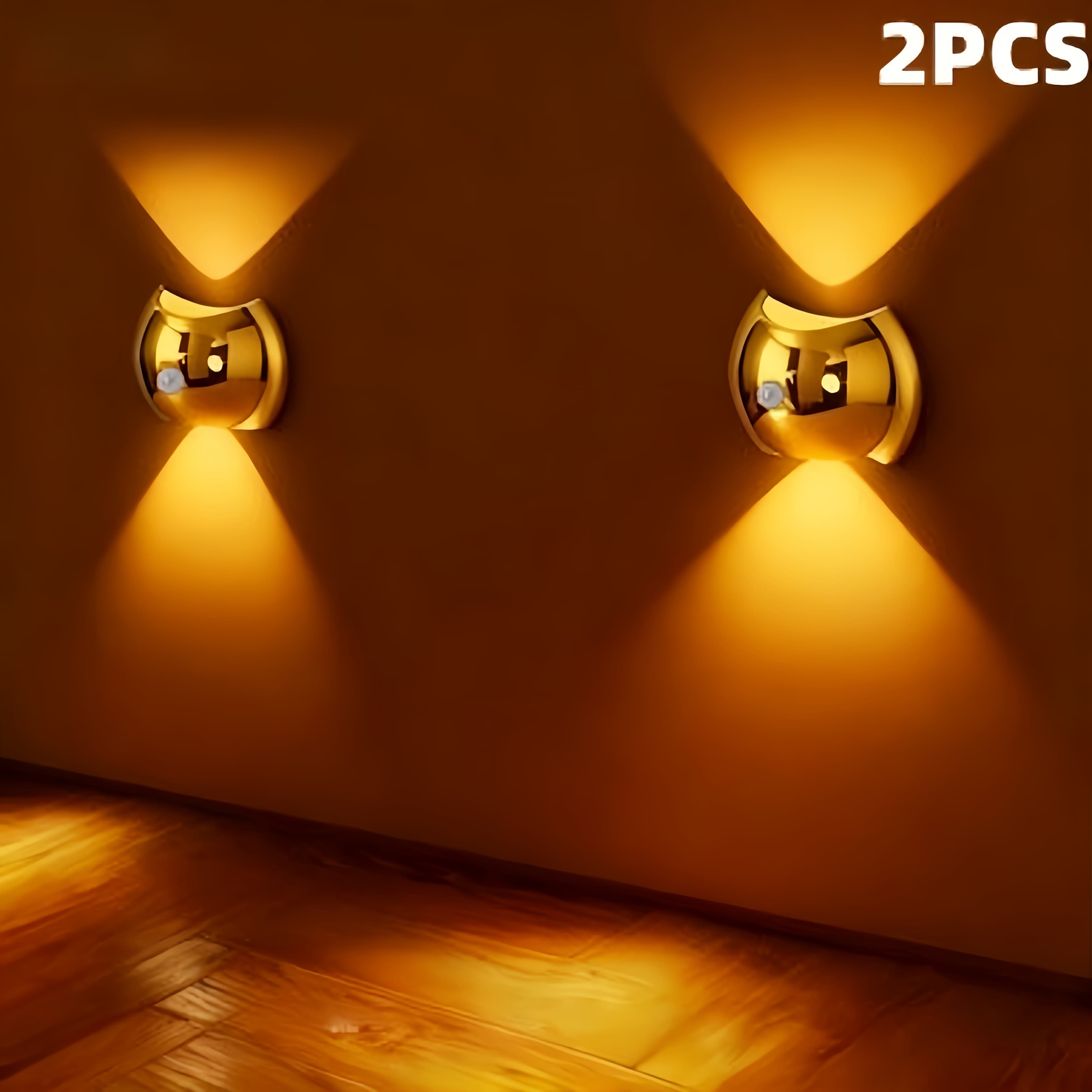 TEMU 2/4pcs Bedroom/living Room Lights, Motion Sensor Lights, Luxurious Style, Night Lights, Can Last For 60 Days, , Magnetic Installation, Suitable For Stairs, Bedroom, , Stairs, Wardrobe