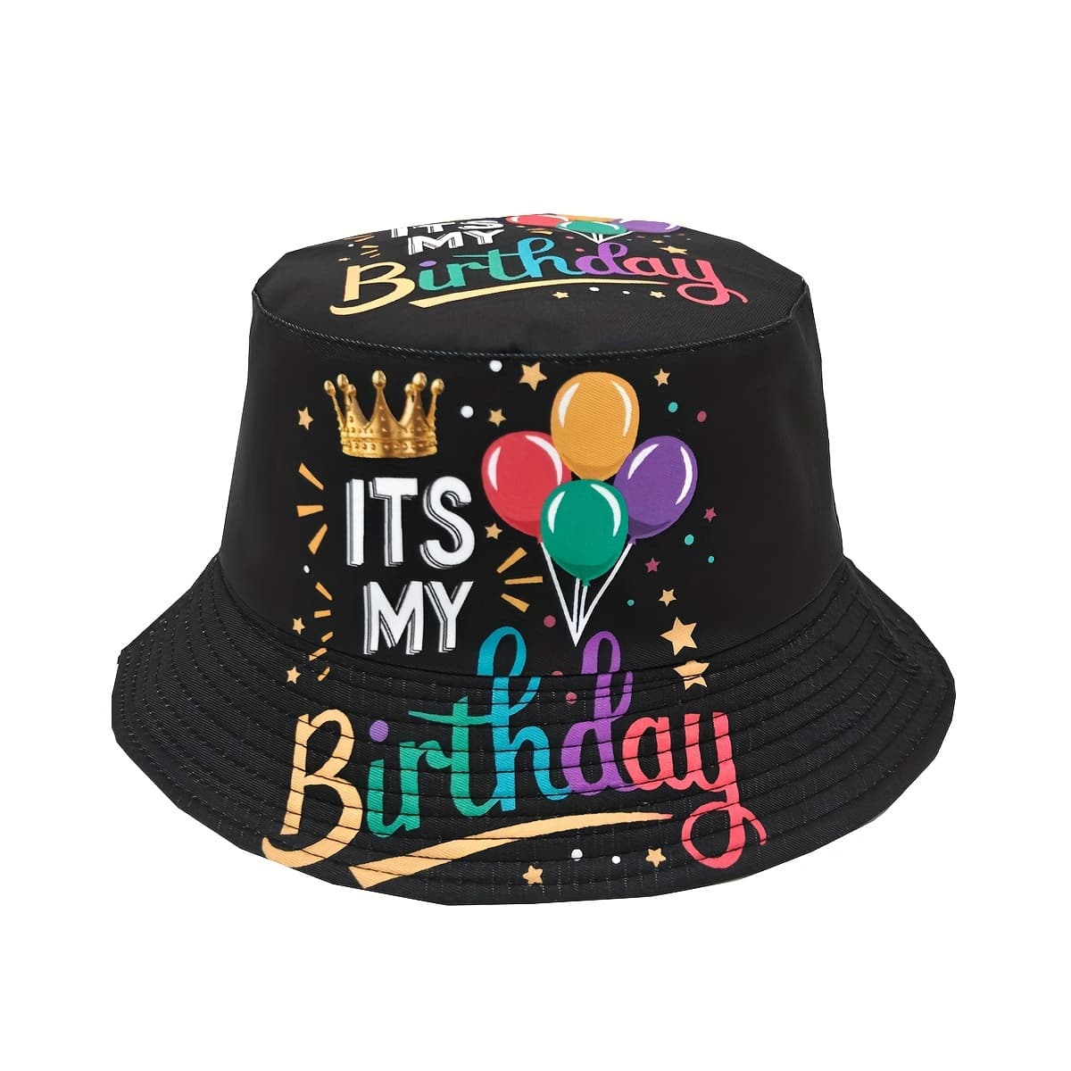 TEMU 1pc " Birthday /" Crown Balloon Party Hat - Non-stretch Machine-washable Birthday Suitable For , Celebration Accessory For Birthdays, Showers,
