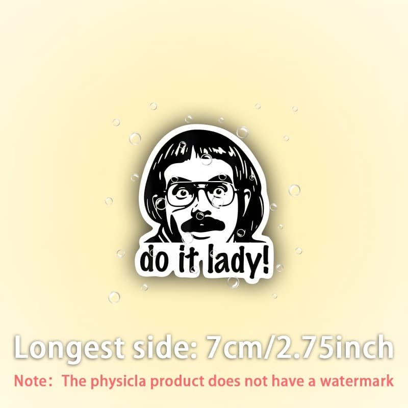 TEMU Do It Ladies Retro Humor Vinyl Stickers - Waterproof Durable Stickers For Cars, Laptops, Phones, Refrigerators, Toolboxes, Water Cups - Fun , Stylish Illustrations, Cute Stickers