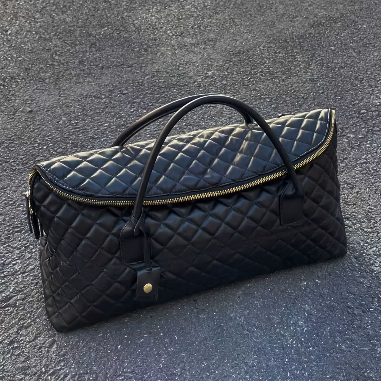 TEMU Women's Large Capacity Handbag Compatible For - Elegant Quilted Bag With & Lock Closure, Luxury Multifunctional Tote Suitable For Daily , Travel, &