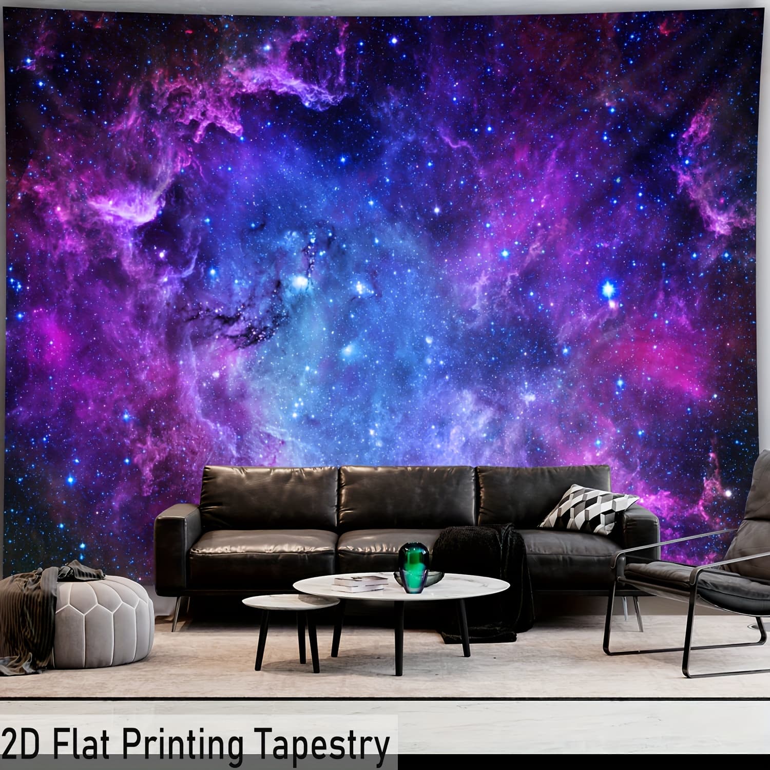 TEMU 1pc Ultra Large Size Starry Sky Landscape Photo Background Wall Hanging Large Size Tapestry For Living Room Bedroom Office Party Decoration Suspendable Ceiling With Free Hanging Clips