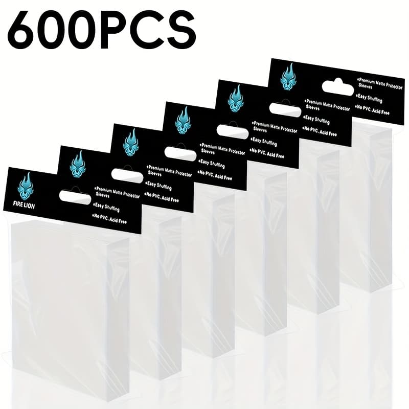 TEMU 600pcs Of Transparent Soft Sleeves For Trading Cards, Suitable For Standard Trading Cards Including Penny Sleeves For Football, Magic, And Baseball