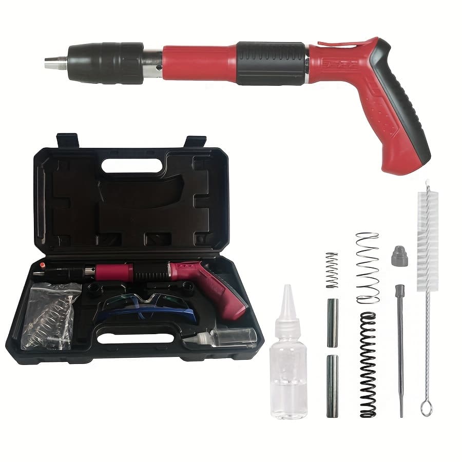 TEMU Concrete Gun Kit, 5 Speed Adjustable Manual Steel Gun, Portable Wall Shooting Machine Fastening Tool, Wall Slotting Device Household Woodworking