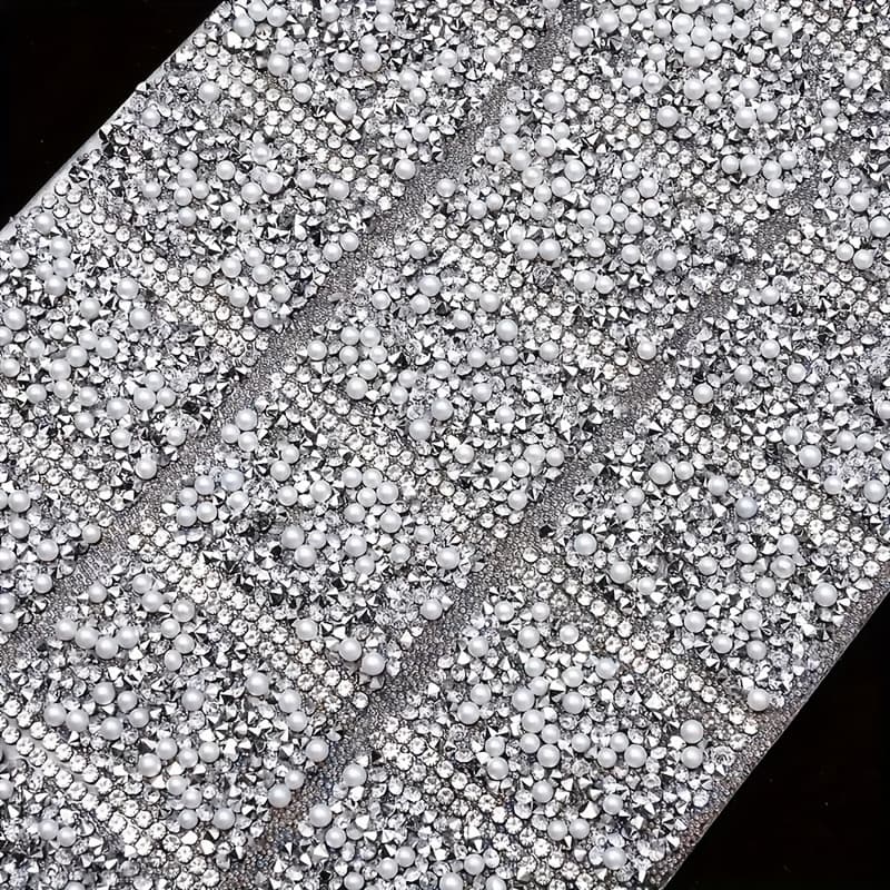 TEMU 12pcs (1.57x1.18 Inch Per Strand) Multicolor Strips Suitable For Making, Wedding Decor, Clothing - Sparkling Resin Beads For Crafts, Hair, Clothing Decoration