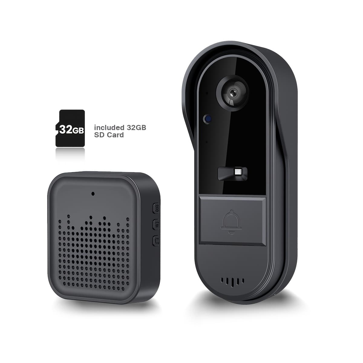 TEMU Smart Video Doorbell Camera - Hd Video And Night Vision, Voice Changer Security System, Wifi Doorbell With Intercom, Seamless For , Smart App , Rechargeable Battery