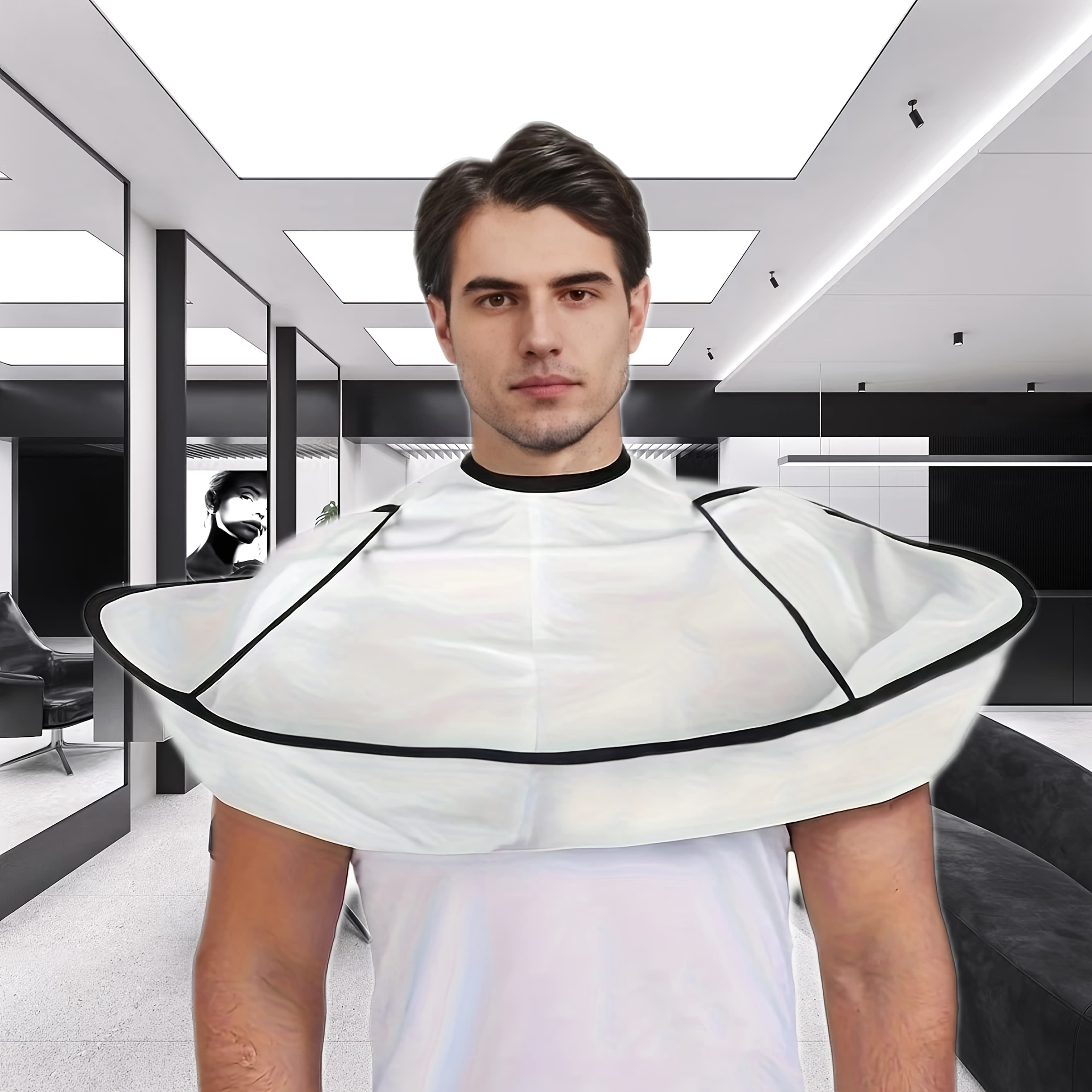 TEMU Foldable Barber Cape Shave Bib Three-dimensional Cloth Hair Shatterproof Hair Garment
