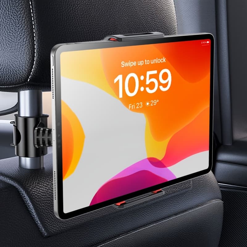 TEMU Car Backseat Headrest Tablet Holder, Vehicle Seat Phone Mount, Suitable For 4-12 Inch Tablets And Phones