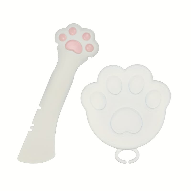 TEMU Cat Food Can Lid Silicone Seal Cover, Pet--grade Sealing Lids With Spoon Set For Cans