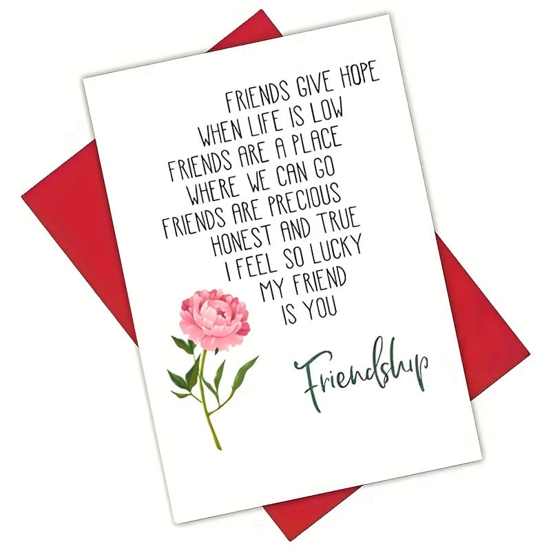 TEMU 2pcs (1pc Envelope + 1pc Card) Special Friend Birthday Cards, For , Unique Friend Cards, Suitable For Any Recipient, Suitable For All Ages, Suitable For Any Occasion