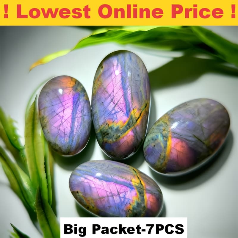 TEMU 7pcs/14pcs Purple Lasterite, 1.6-2.0 Inches, Unique Crack Design, Making, Rainbow , Chakra And Meditation Stone, , Unique Gifts, Elegant Handicrafts, , Hot Selling And Items
