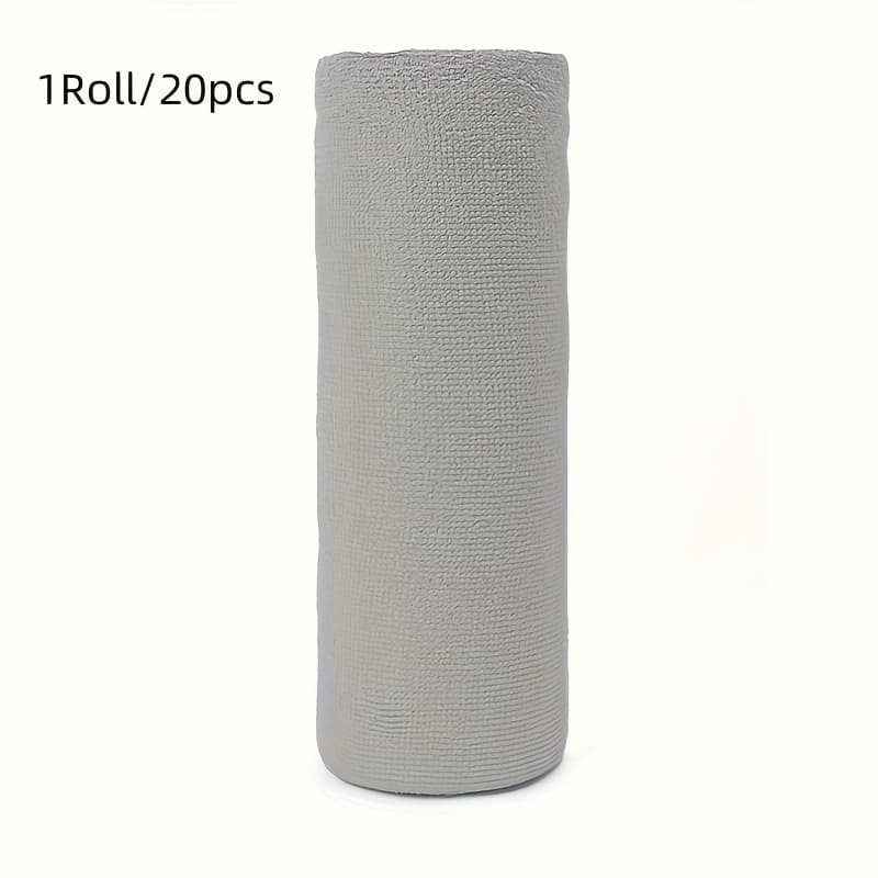 TEMU 1 Roll/20pcs Microfiber Dish Cloths Multi Purpose Dishwashing Towels For Tableware Double Sided Cleaning Rags Kitchen Accessories