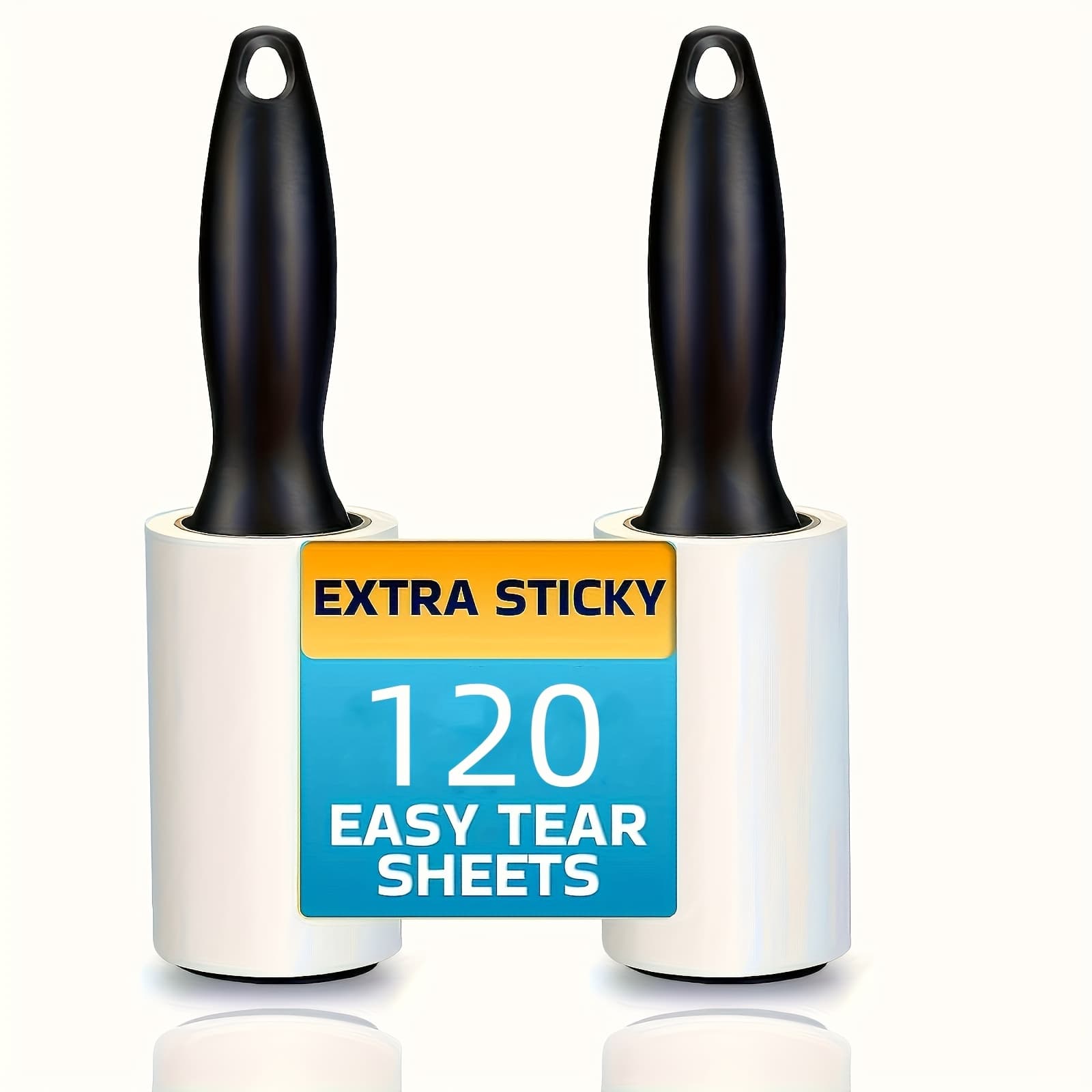 TEMU 60 Sheets * 2 Sold Separately / 60 Sheets + 1 Roller / 120 Sheets + 2 Rollers / 240 Sheets + 1 Roller / - Super Strong Suction Lint Roller - Ideal For Furniture And Clothing | Hair Remover