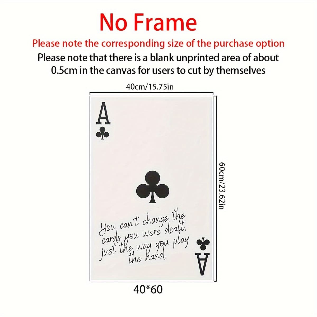 TEMU Funky Posters, Funny Ace Playing Card Canvas Wall Art- Prints Painting Wall Decor For Bedroom ()