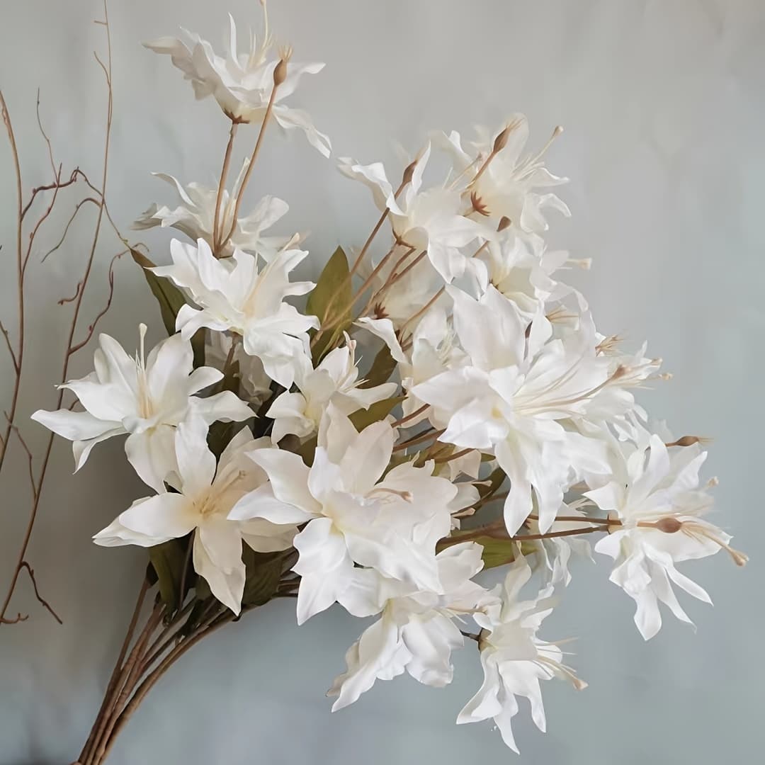 TEMU 6pcs3-head Artificial Flowers Wedding Decoration Set