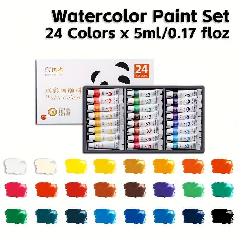 TEMU 12/18/24 Watercolor Paint Set, 5ml/0. 17fl. Oz Each Tube, Vivid Washable With Great Value, Art Supplies For Paper, Comic, Illustration, Decoration, Perfect For Profesional Artists & Hobbists