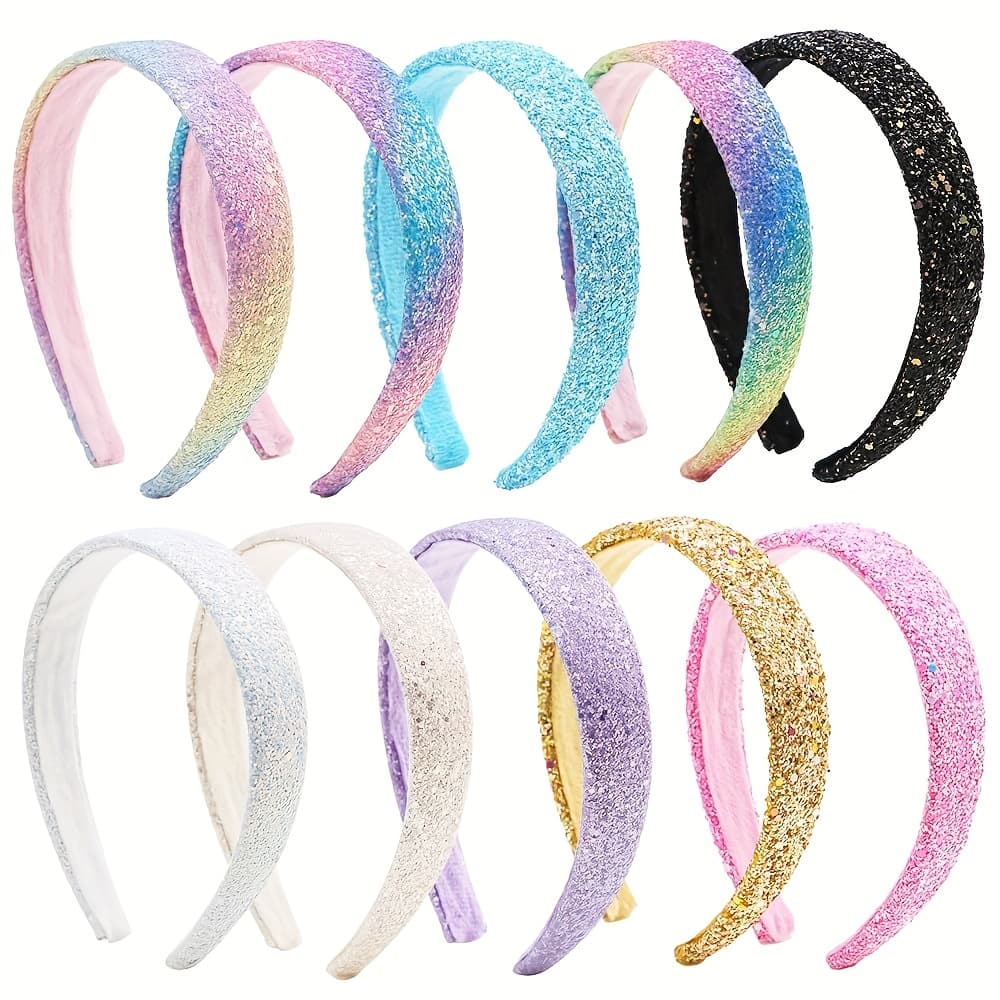 TEMU Colorful Headband 5pcs Set, Random Colors, Perfect For Casual Attire, Parties, And Gifts