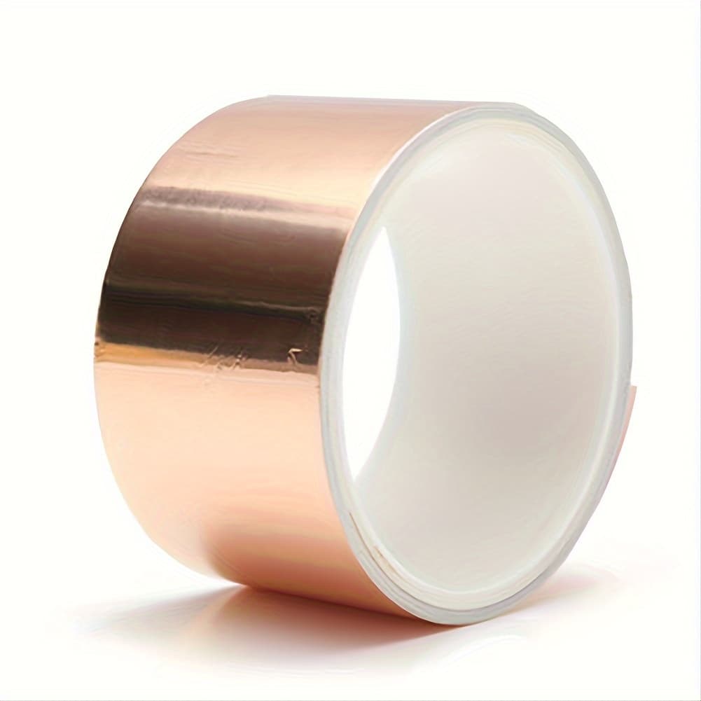 TEMU Rose Golden Emi Shielding Tape For Electric Guitars - 118" X 2" Copper Foil Wrap, Noise Reduction & Eliminator For Pickguards And Cavities