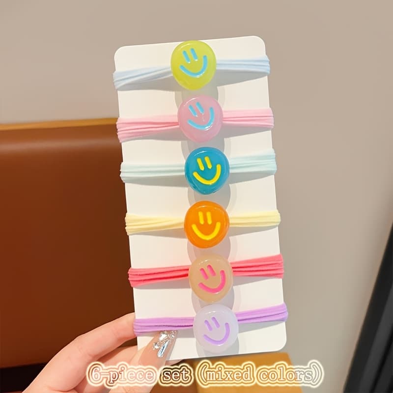 TEMU 6pcs Sweet And Cool Dopamine Acetate Fabric Face Headbands, Damage-free High- Ponytail Clips That Don't Hurt Hair, Candy-colored Jelly Acrylic Hair Accessories, Suitable For Teens And Adults
