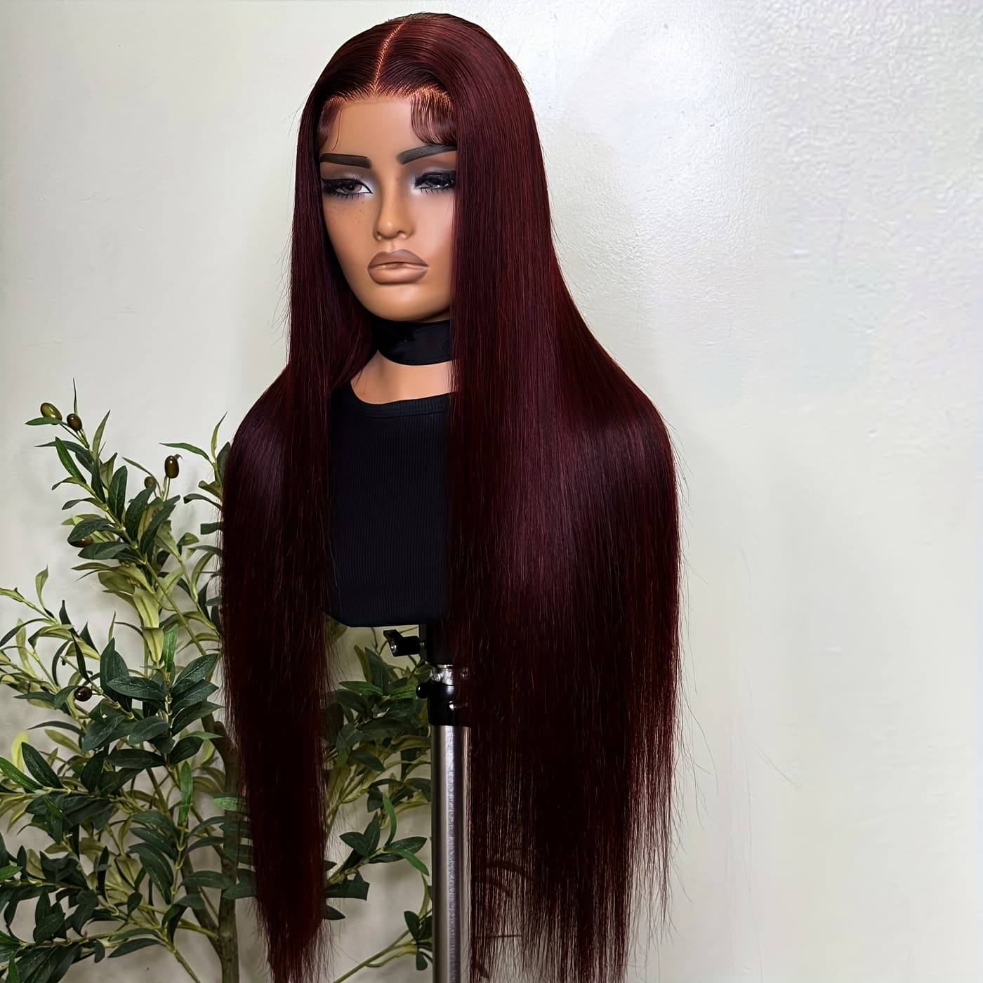 TEMU 13x4 Dark Red Lace Front Wigs Dark Burgundy Wigs Free Parting Hd Lace Long Wig Pre 180 Density Heat Resistant Lace Front Wig Synthetic Lace Front Wigs For Women Wear 32inch
