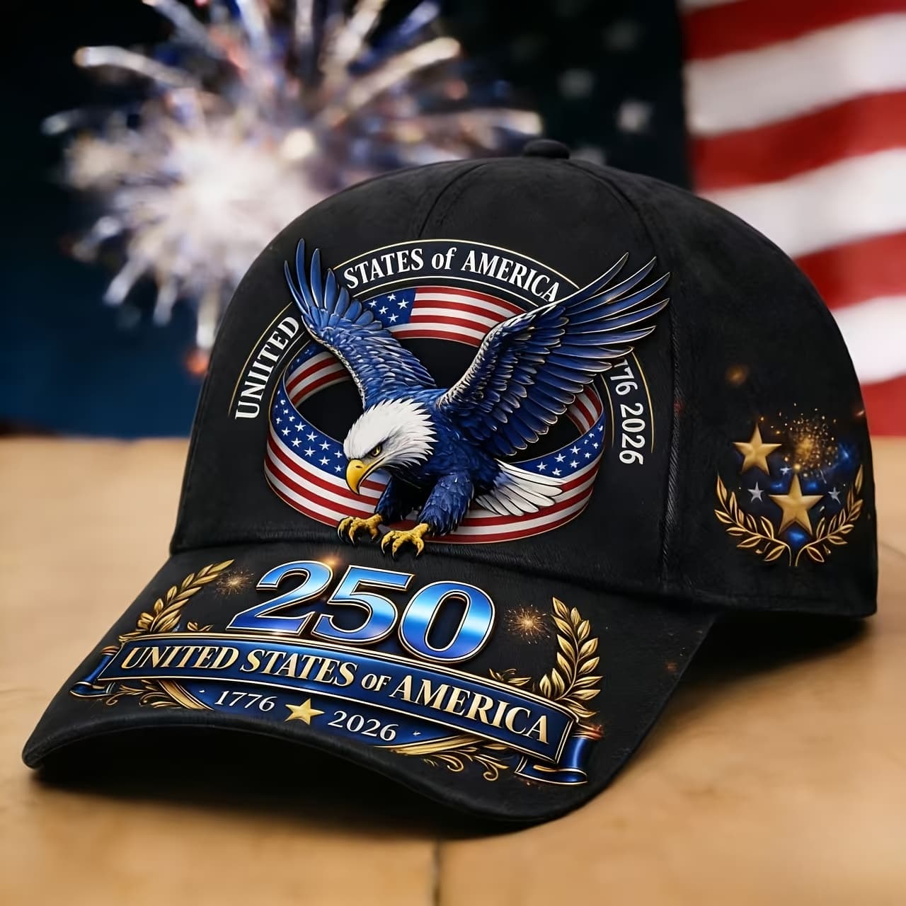 TEMU 2026 250th Anniversary And Stars And Stripes Print , Patriotic Baseball For Men And Women, Commemorative U.s. , Day Gift, Collectible Headwear
