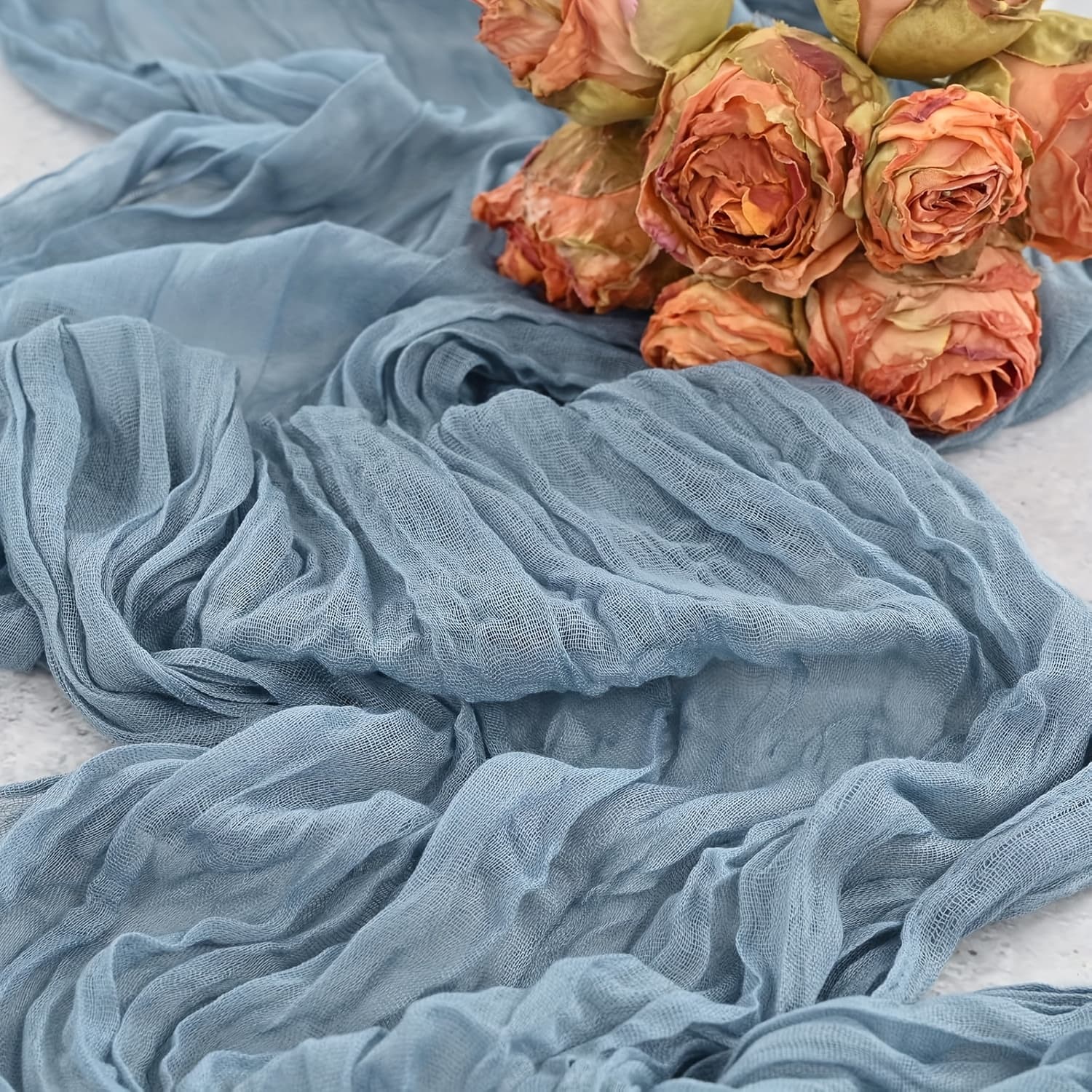 TEMU Blue Tablecloth; Washable And Reusable