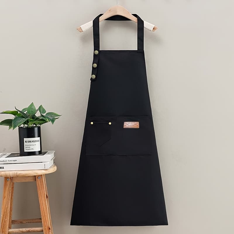 TEMU Fashionable Adjustable Strap Forest-style Apron With Ties, For Kitchen, Home, Restaurant, Milk , Store, Coffee Shop, Fruit Supermarket, Workwear Apron