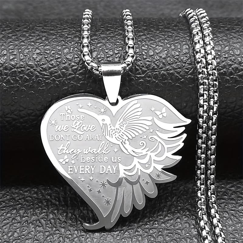 TEMU Dont Hummingbird Necklace For Women Men Stainless Steel Animal Star Chain Jewelry Nzzz545s01, Perfect For Thanksgiving