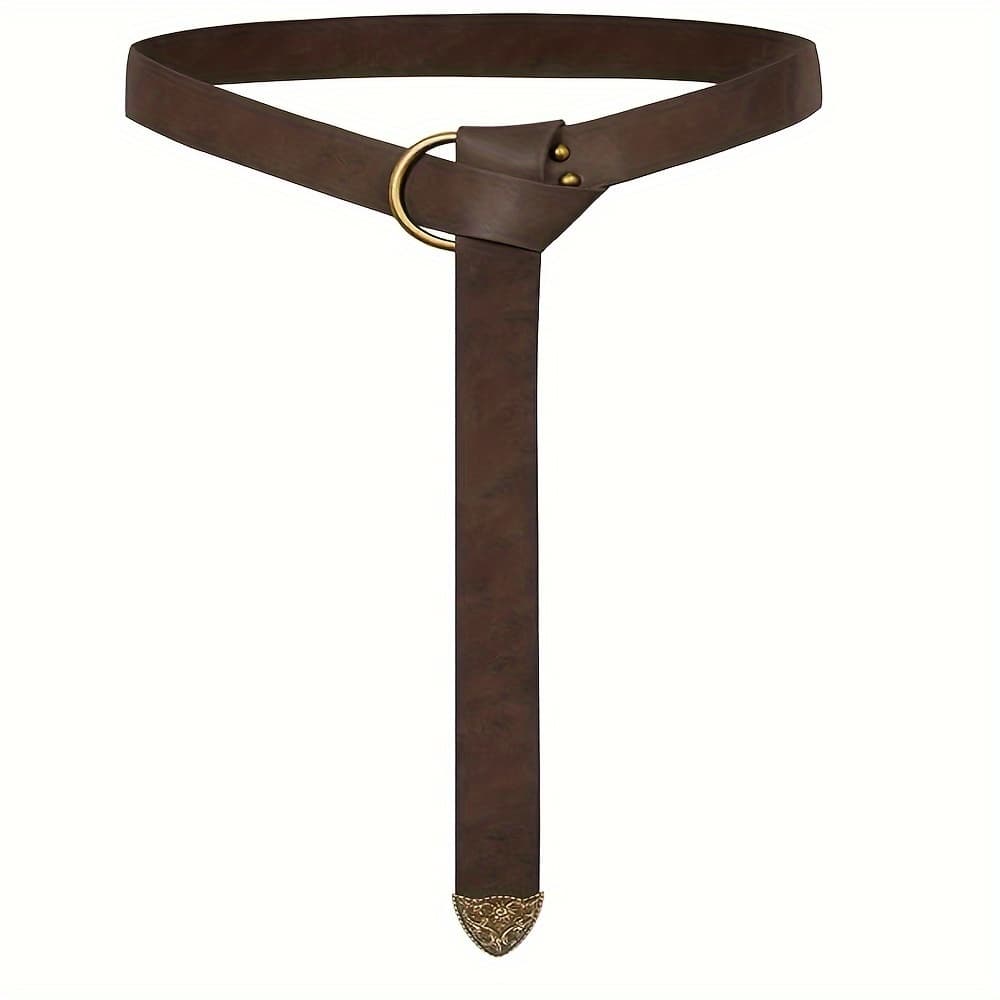 TEMU Medieval Pu Leather Belt Renaissance Accessory Pirate Belt