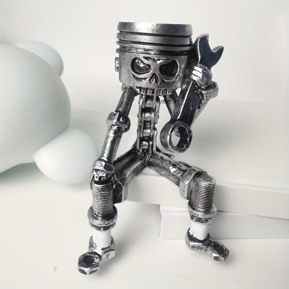 TEMU Piston Wrench Table Top Decorative Gear Metal Gloss Resin Decoration
