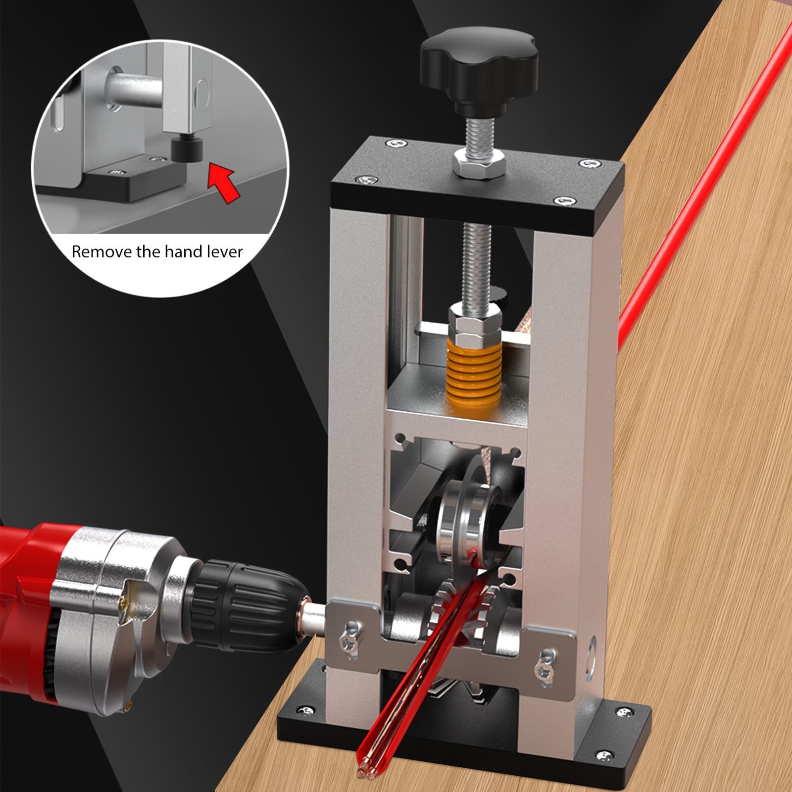 TEMU Adjustable Wire Stripper, Portable Adjustable Electric Wire Stripping Machine Manual Wire Peeler Cable Stripper