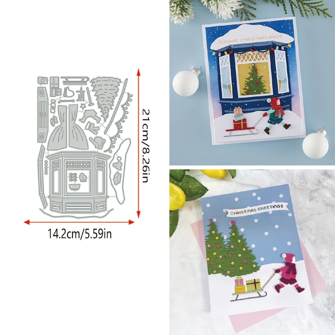 TEMU Metal Cutting Dies For Crafting, Perfect For Window Designs In Scrapbooks With A Knife Mold And Stencil Punches