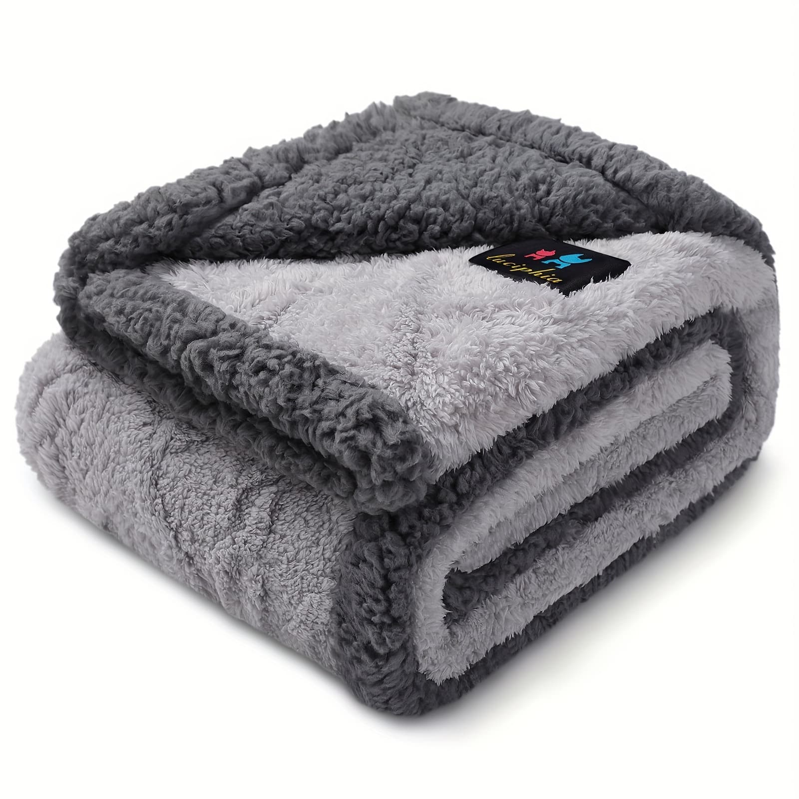 TEMU Liquid-proof Dog Blankets For Sofas And Beds, Reversible Sherpa Fleece Cover To Protect Furniture For Small, Medium, And Large Dogs And Cats