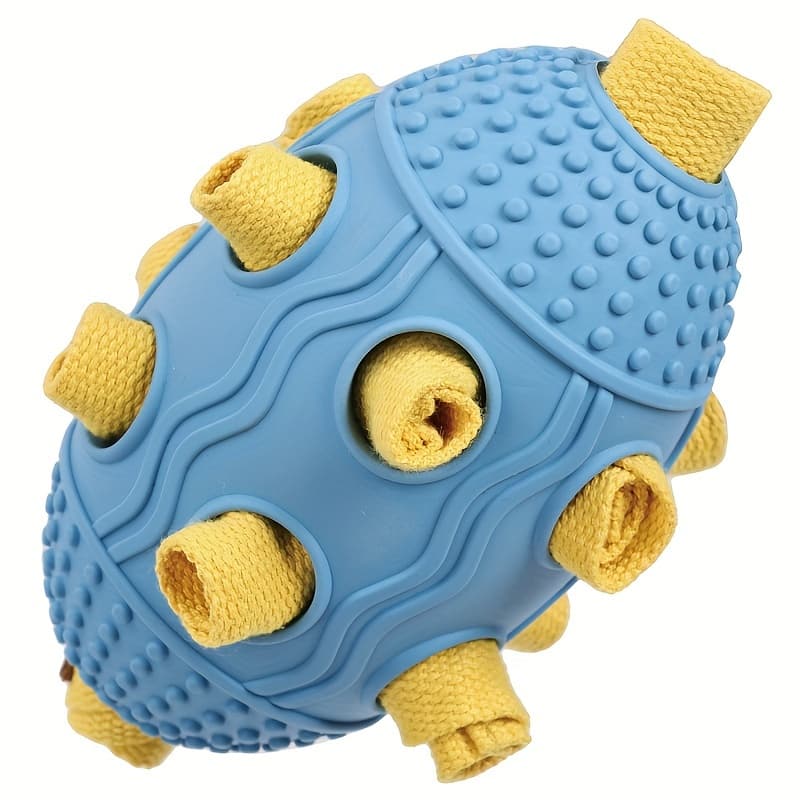 TEMU Pet Football Biting Toys, Dog Ball Sniffing Hidden Food Toys, Tough Dog Toys Suitable For Chewing, Rubber Squeaking, And Dog Toys, Suitable For Small, Medium And Large Dogs