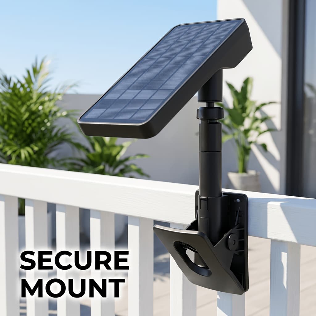 TEMU Solar Fence Light With Adjustable Angle, Clip On Outdoor Lamp For Deck, Patio, Garden And Railing.