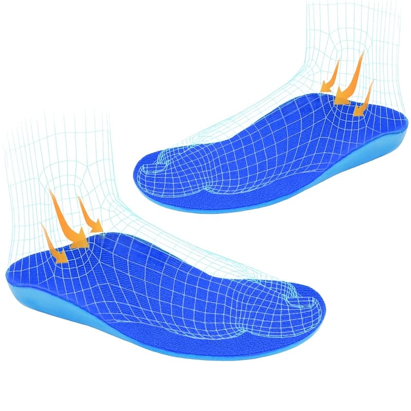 TEMU 2pcs Arched Foot Insole | Unisex Insole, Suitable For Hiking, Mountain Climbing, Shopping, Long-distance Travel, Eva Soft And Elastic Insole, Sports Running Padding, Insole