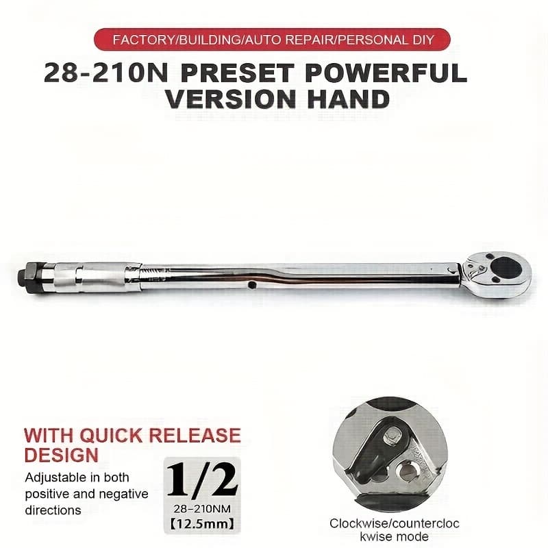 TEMU Automotive Torque Wrench, 3/8" And 1/2" Adjustable Drive Torque Wrench, Wrench, Ratchet Wrench As A Gift For Husband