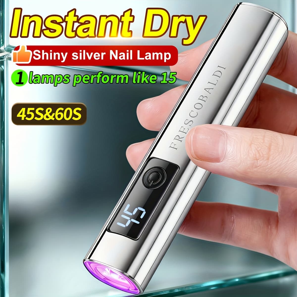 TEMU Display Handheld Nail Art Lamp For Gel Nails, Mini Nail Light, Portable Led Nail Lamp, Usb Nail Dryer For Fast Manicure Pedicure Tool