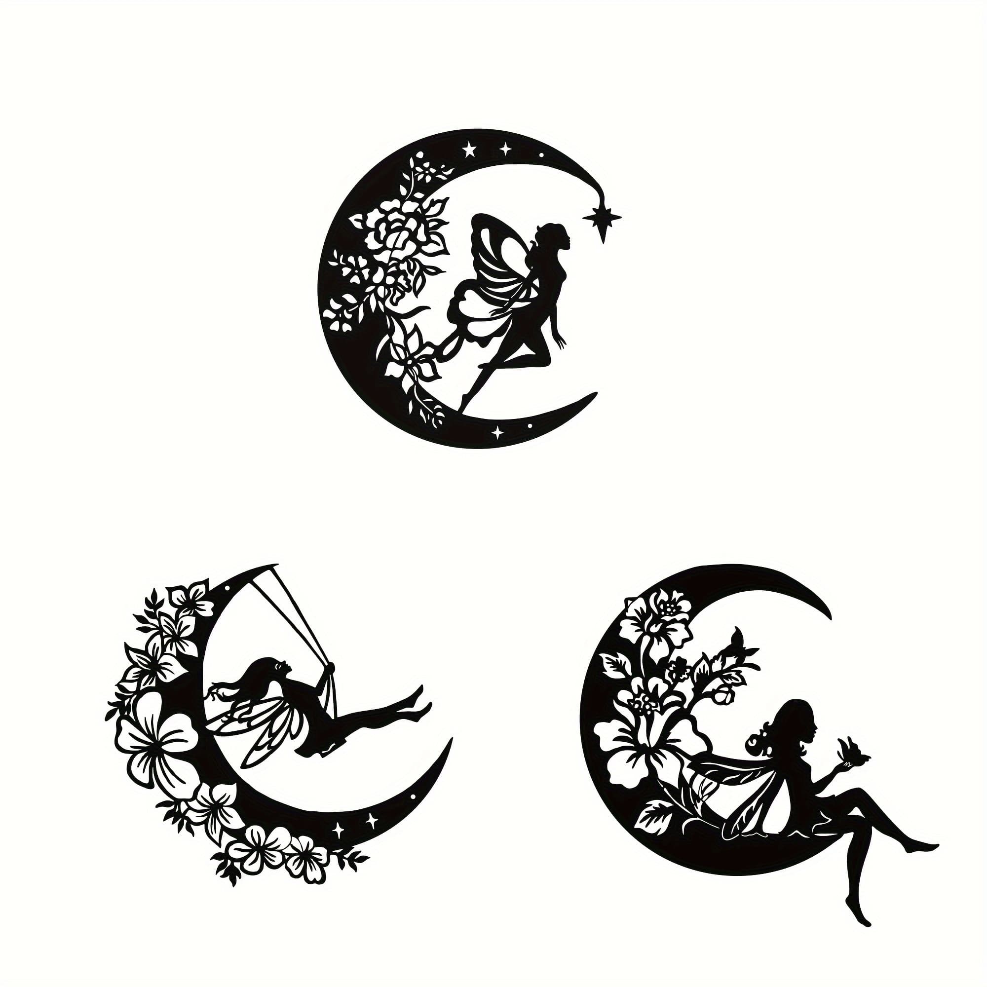 TEMU Set Of 3 Pieces Featuring Iron Phase Wall Decorations - Includes Wall Art, Door Decor, Wall Hangings, Background Accents, Room Embellishments, Home Decor, And Hanging Ornaments