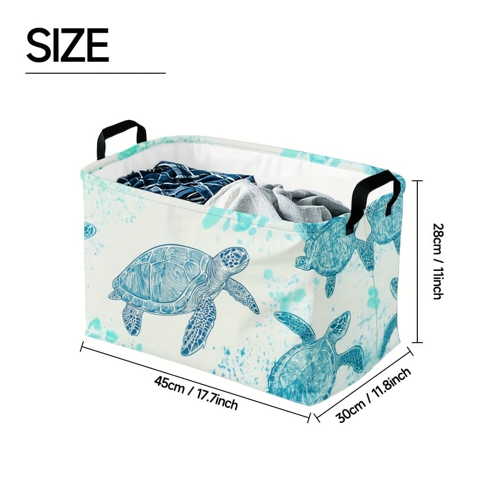 TEMU 1pc, Tropical Storage Bin, Foldable Organizer Basket For Bedroom, Bathroom, Clothes Storage, Easy To Store