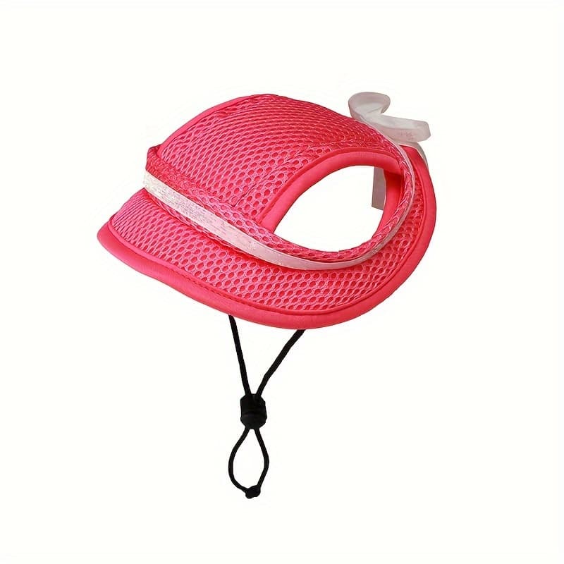 TEMU 1pc Pet Sun Hat Spring Summer Uv-protective Hat Cute Candy Color Bowknot Pets Outdoor Breathable Mesh