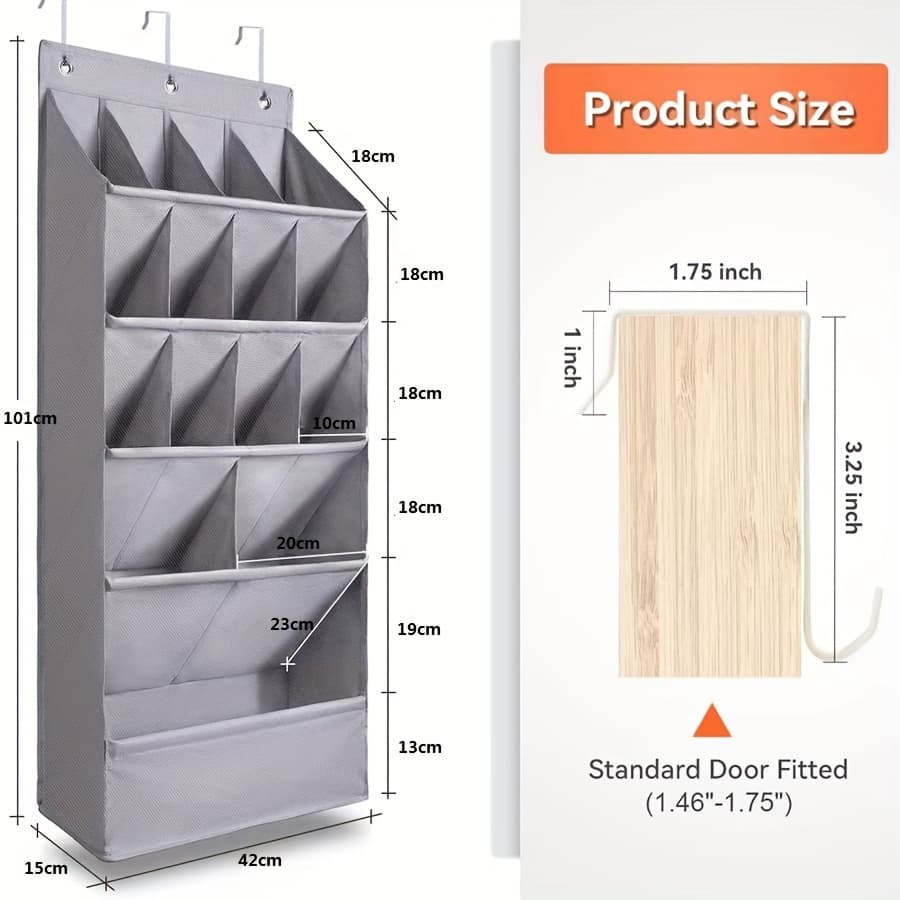 TEMU 15 Grid Flat Bottom Storage Hanging Bag, Hanging Shoe Organizers