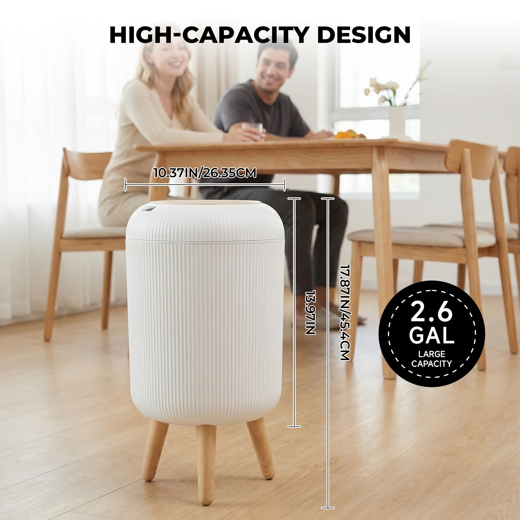 TEMU Susteas Smart Sensor Trash Can, Trash , Hygienic And , Forkitchen, Bathroom, Bedroom, Office, Outdoor