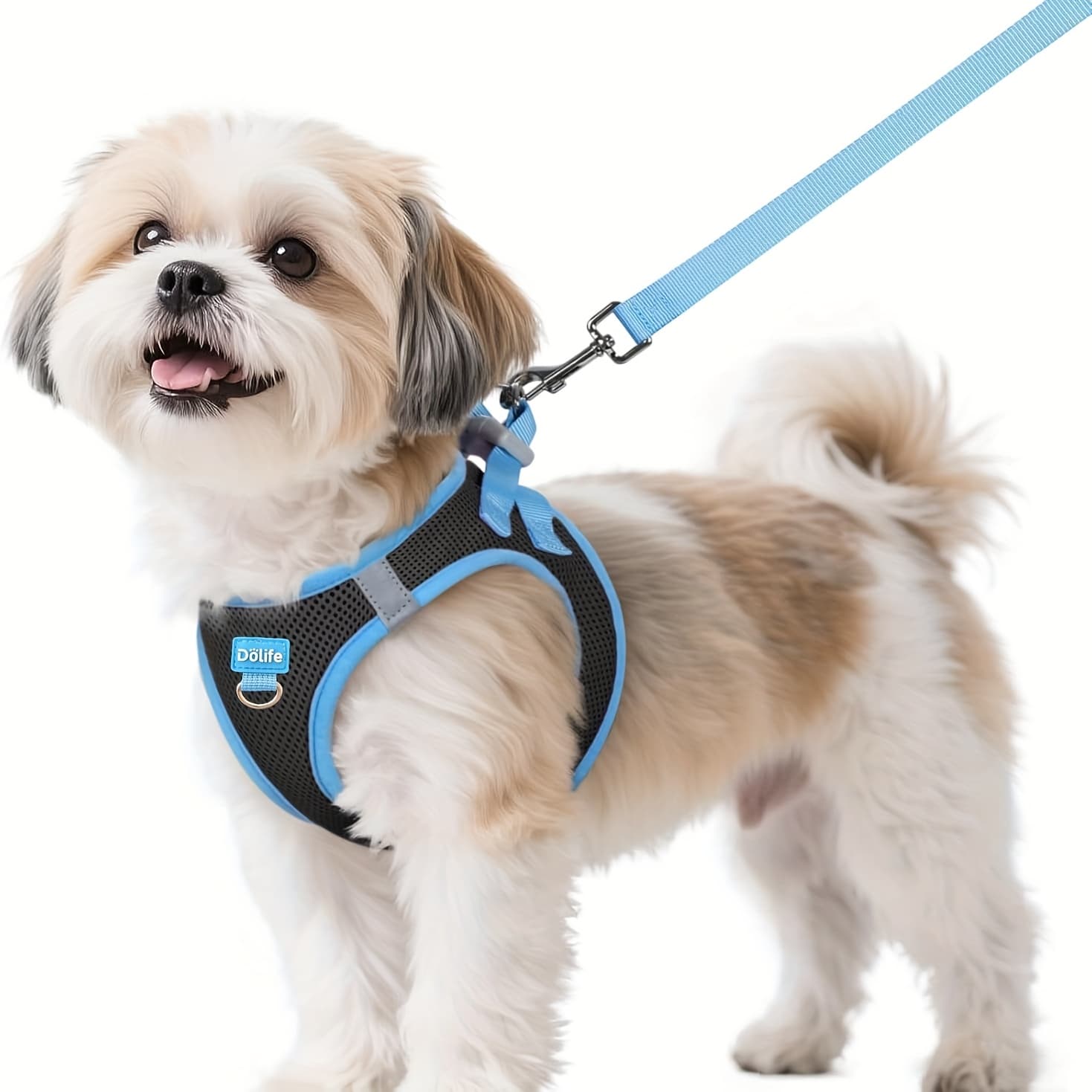 TEMU Dog Harness And Leash Set, Soft Breathable Puppy Vest, Night Reflective Pet Chest Harness, Suitable For Small Dogs