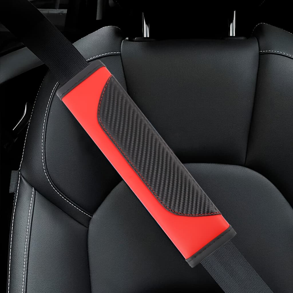 TEMU Car Seat Belt Shoulder Pads Made Of Faux Leather, Suitable For All Vehicle Models, Ensuring Safety , In All