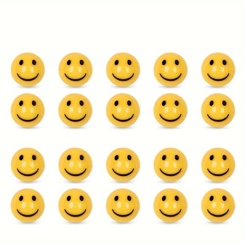 TEMU 20pcs Of Face Push Pins, Featuring Cute , Ideal For Decorative Cork Boards And Photo Walls. Map Push Pins Come With A Storage Box, Perfect For Home, School, And Office Use