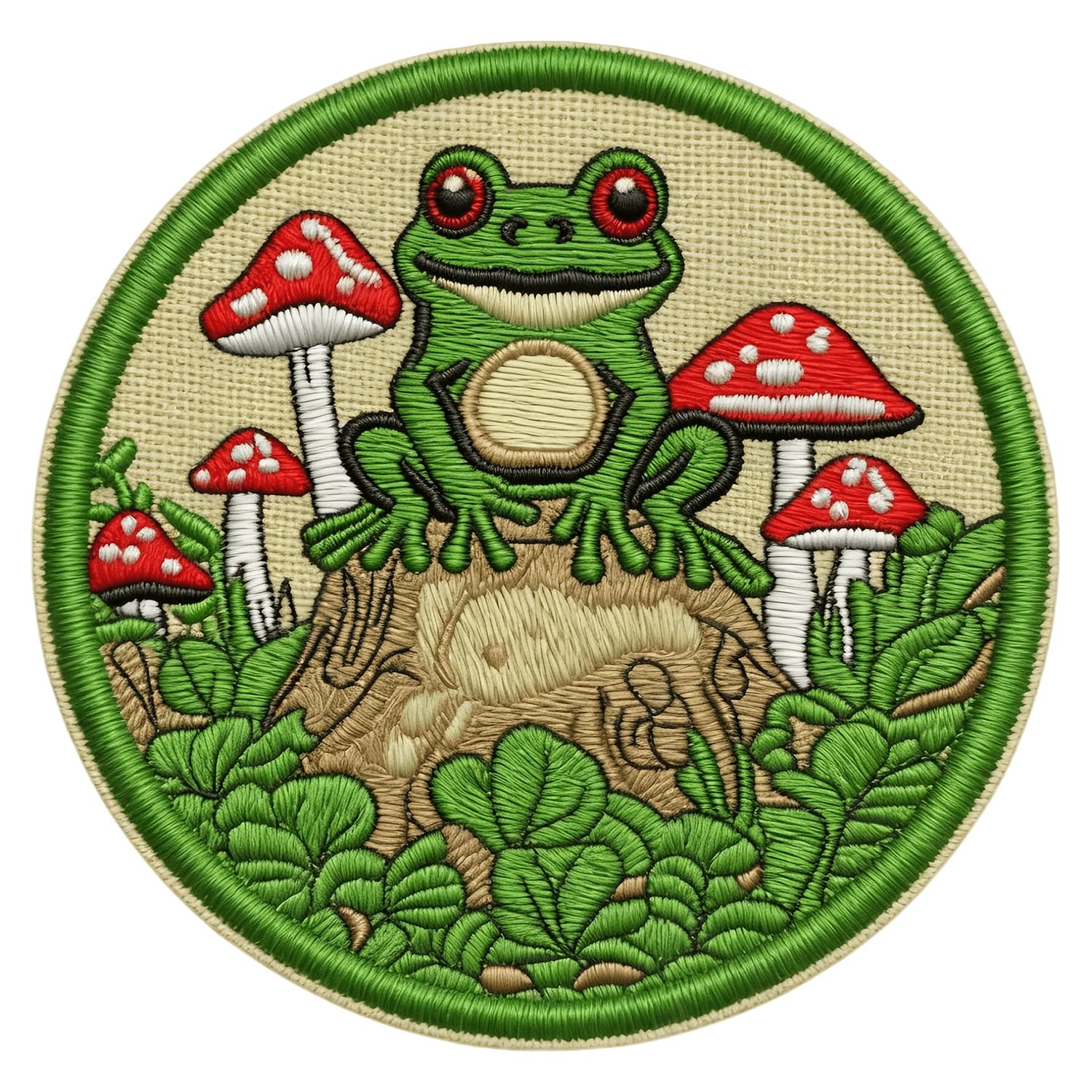TEMU Frog Mushroom Embroidery Patch For Clothes Backpacks Hats, Additions Gifts