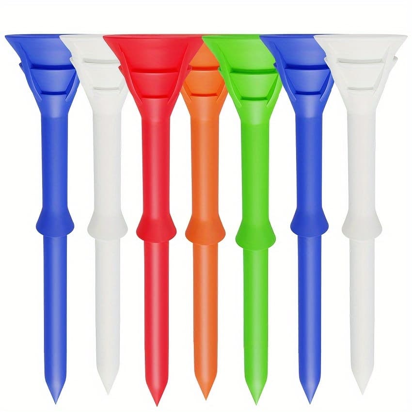 TEMU 30/60pcs Durable Stable Plastic Golf Tees 83mm, , Polyethylene Tees For Practice, Stable And Reliable, Ideal For Golf Training And Play