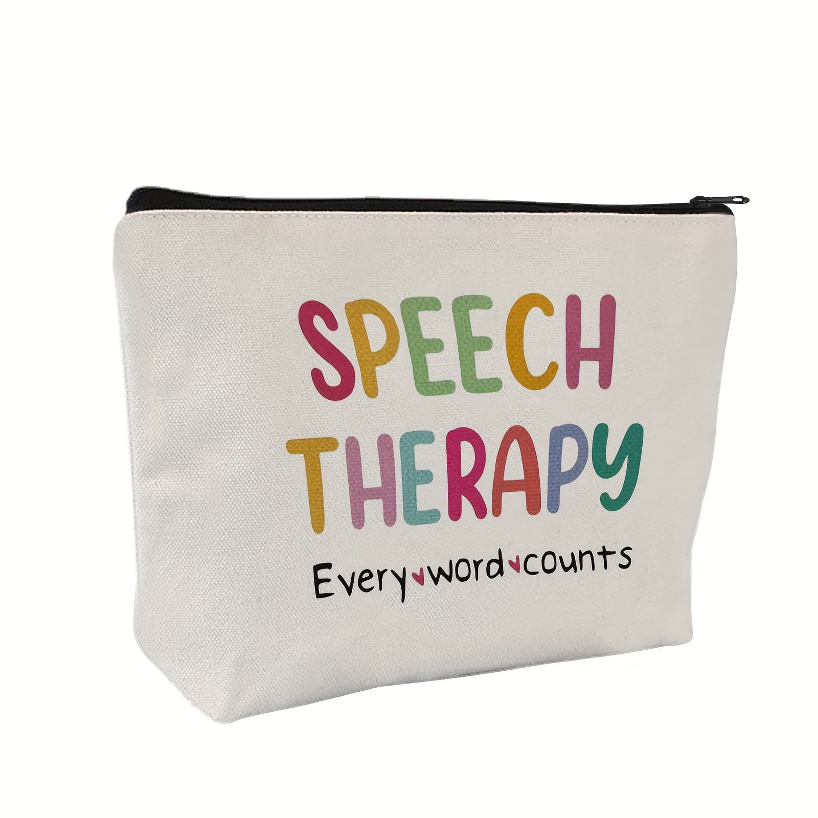 TEMU Speech Therapist Cosmetic Bag - Stylish Makeup Bag With Inspirational Quote, Perfect For Women Speech Language Pathologists, Unique Birthday, Christmas, Thanksgiving Gift For Slp - Durable